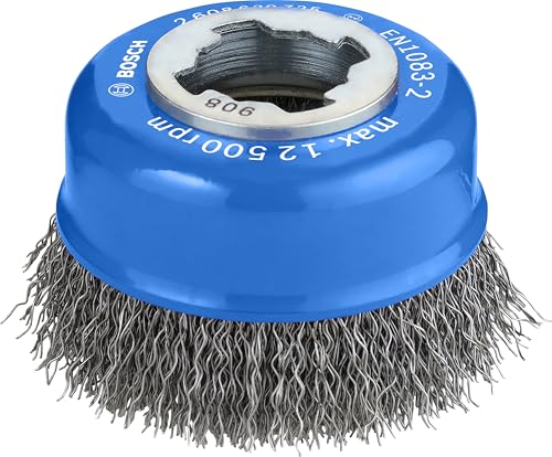 Bosch Pro Brosse boisseau acier 75mm X-Lock fils ondulés