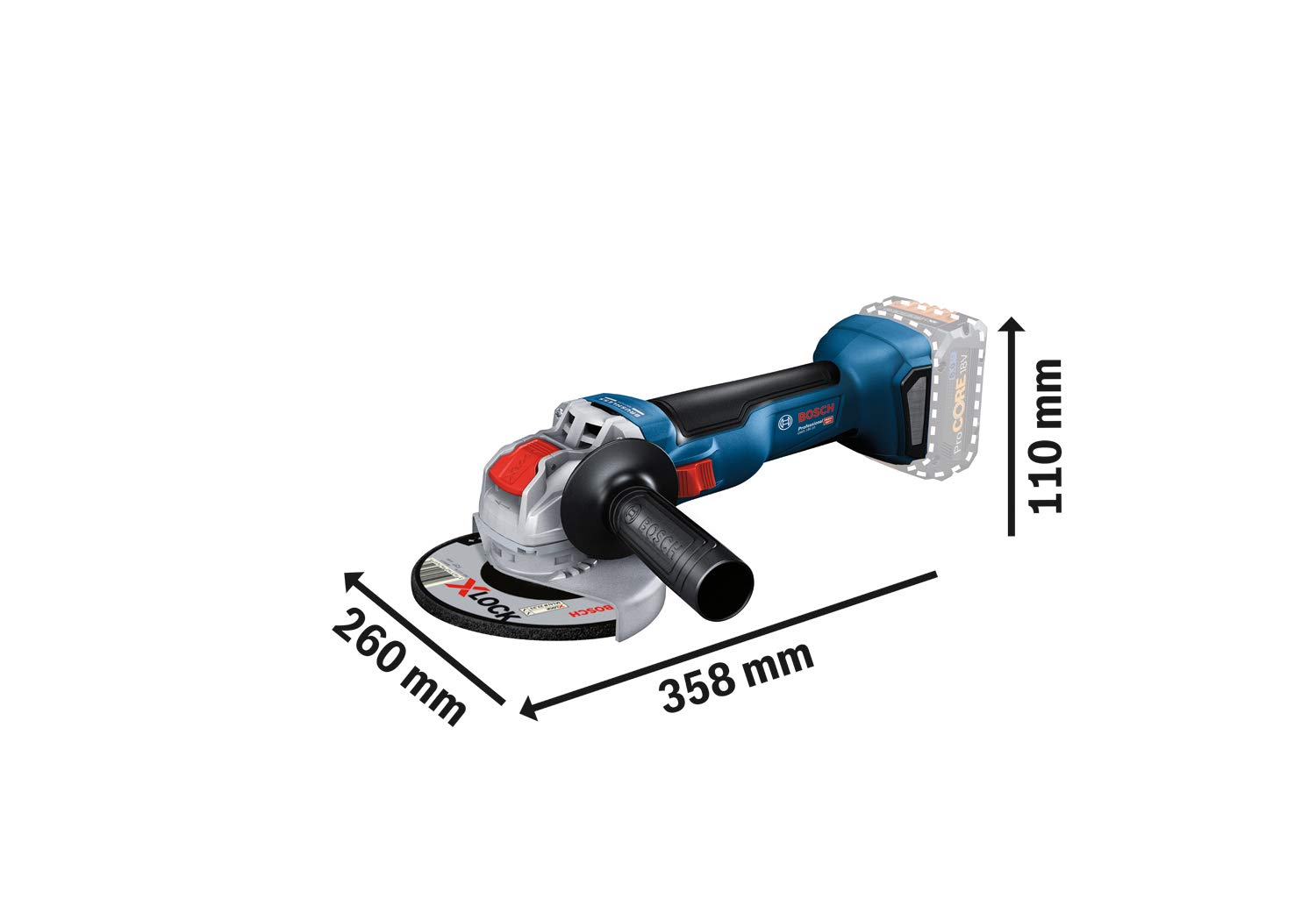 Bosch GWX 18V-10 meuleuse angulaire 125 mm carton sans fil