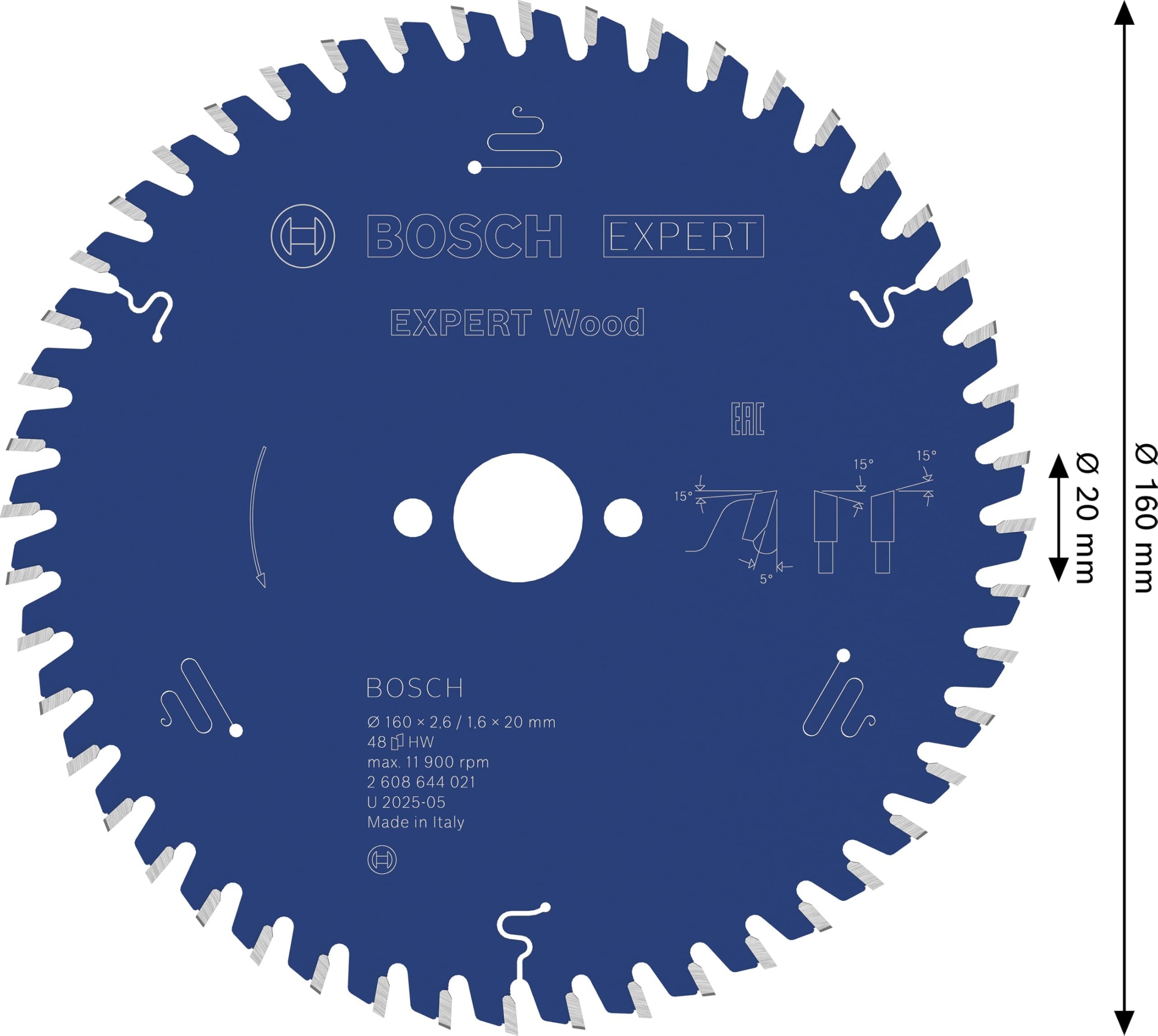 Bosch EXPERT Wood lame scie circulaire 160 mm 48 dents