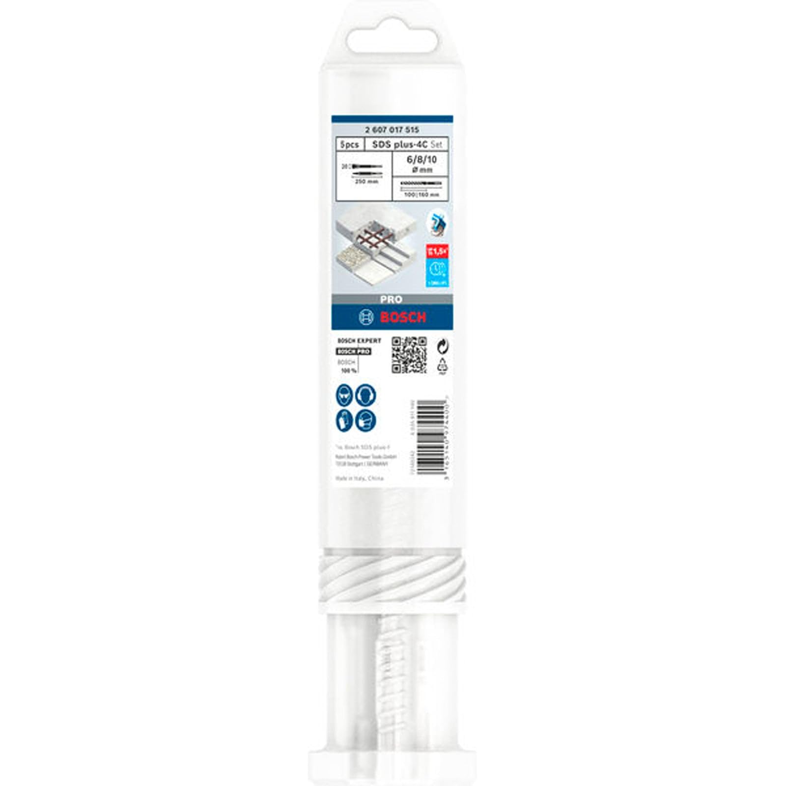Bosch PRO Coffret 5 Forets et Burins SDS plus Béton