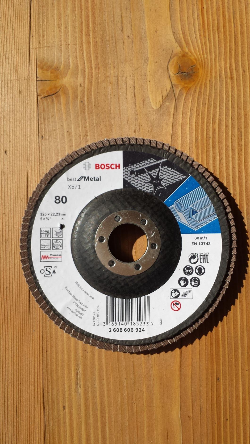 Bosch PRO X571 disque à lamelles 125 mm grain 80 inox