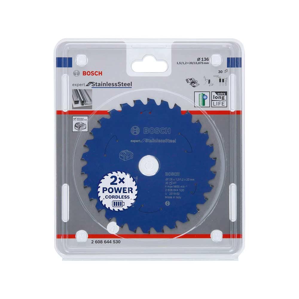 Bosch Expert lame circulaire inox 136 mm 30 dents