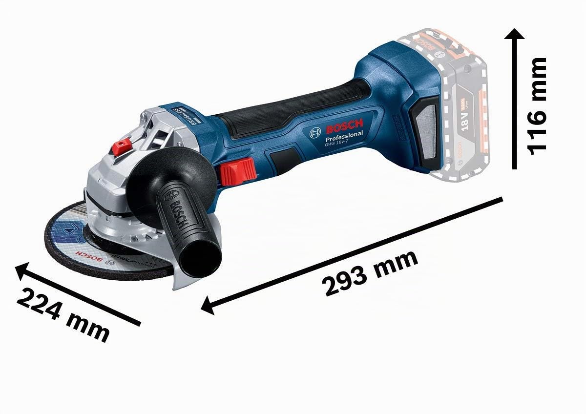 Bosch GWS 18V-7 meuleuse angulaire 125 mm 18V 2x4,0 Ah