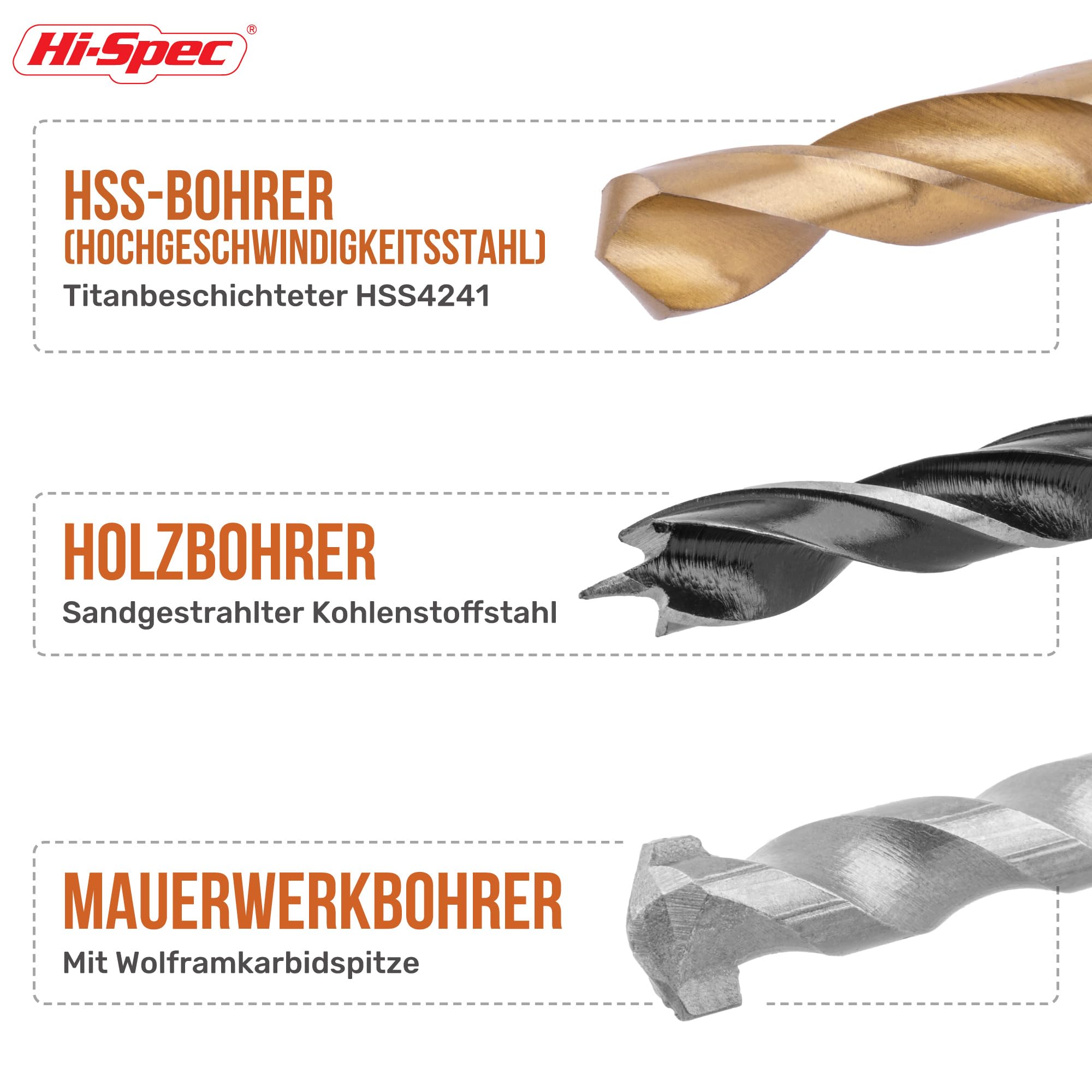 Hi-Spec Screwdriver Bit Sets coffret forets 16 pièces métal