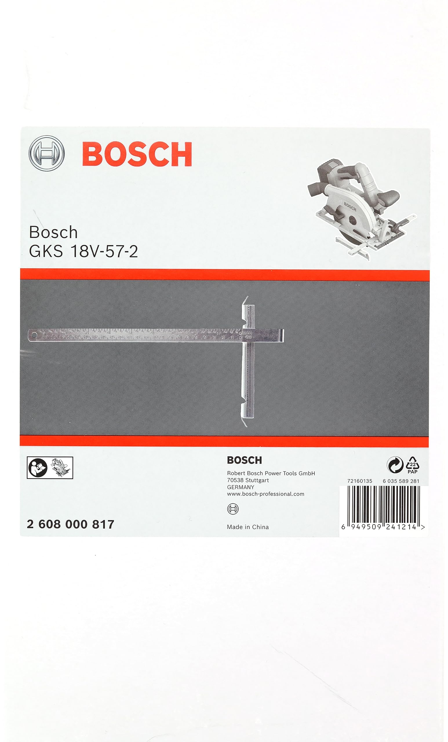 Bosch Supports guide parallèle GKS 18V-57-2 coupe