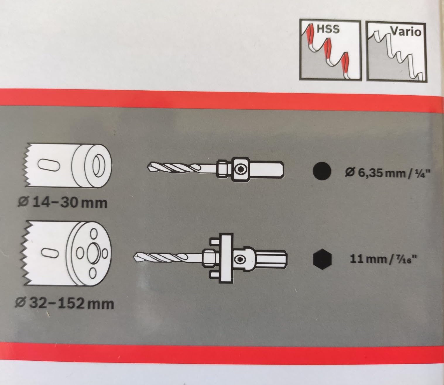 Bosch Coffret Scies Trépans HSS 9 pcs 20-68 mm électricien