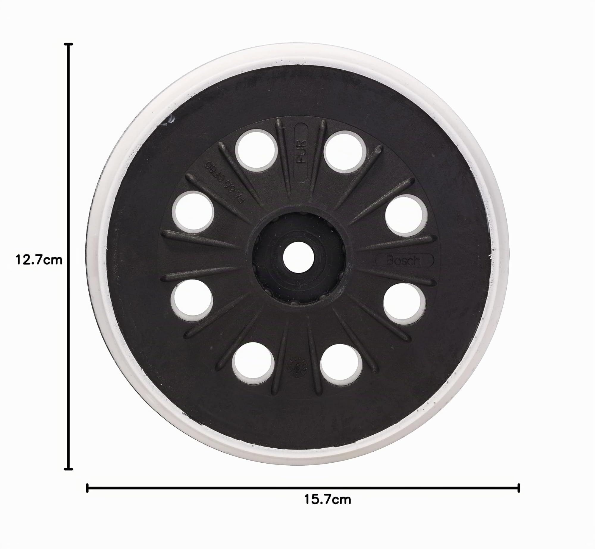 Bosch plateau ponçage mi-dur 125 mm noir