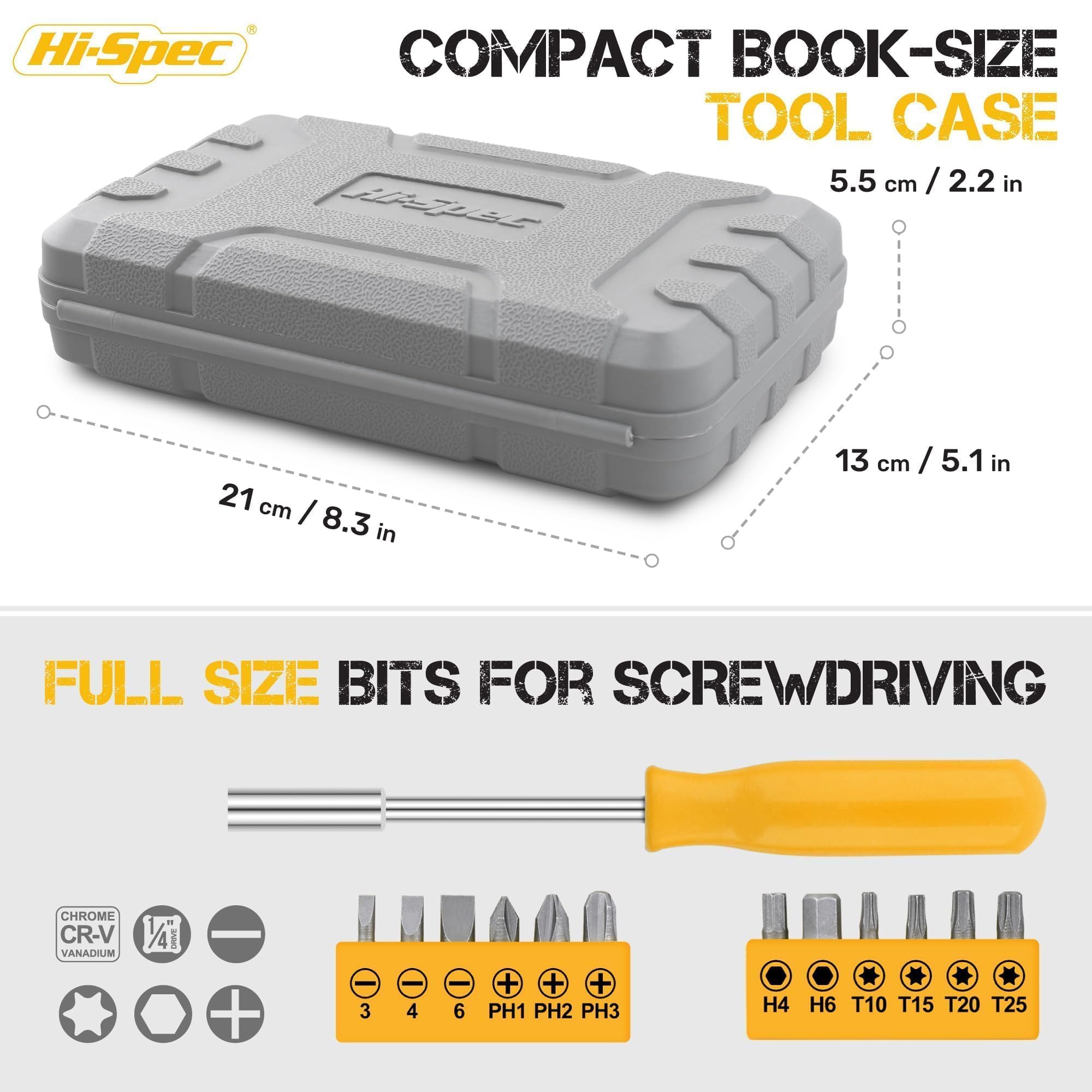 Hi-Spec Tool Kits coffret maison 20+24 pcs marteau pince
