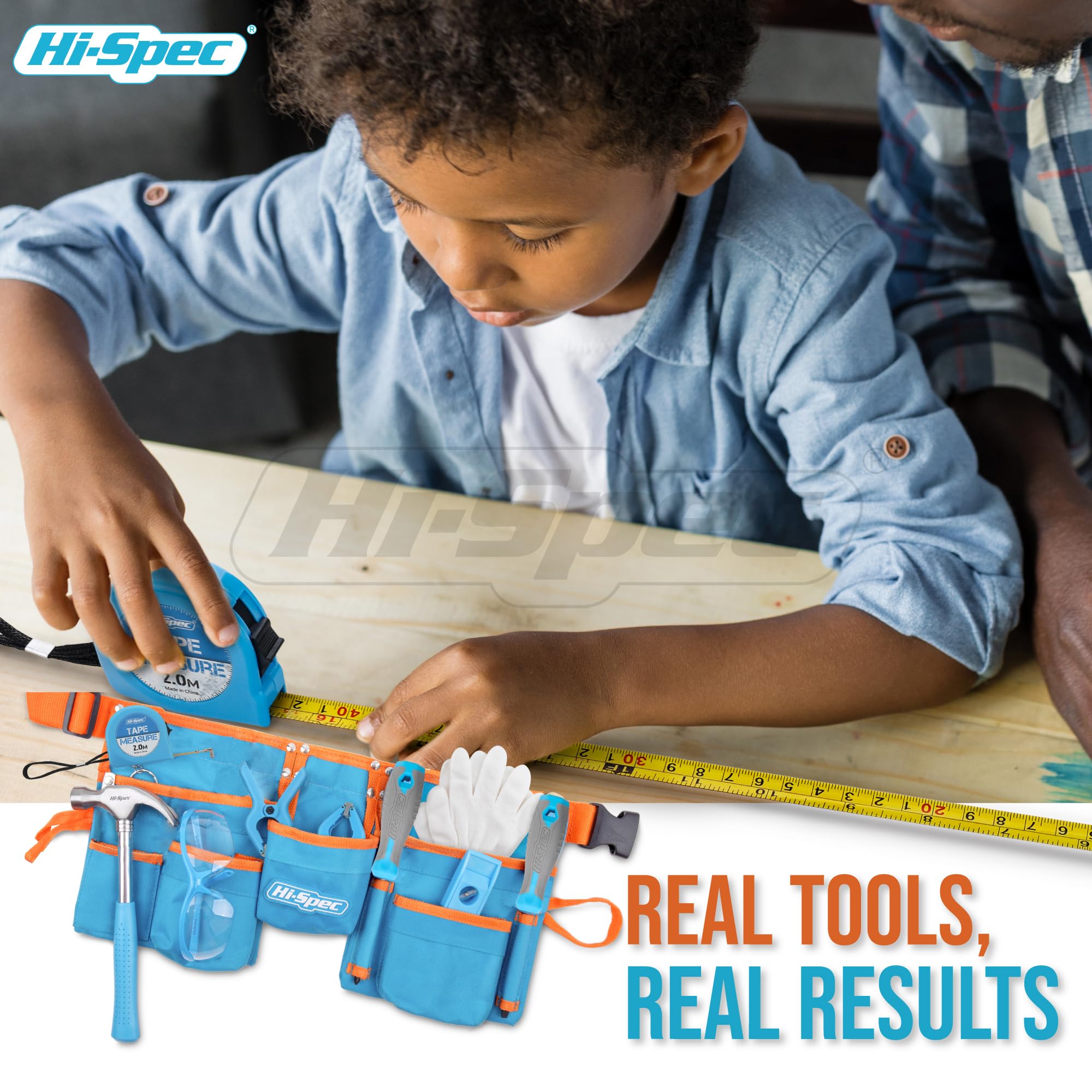 Hi-Spec KIDS Series ceinture outils enfant bleue 16p