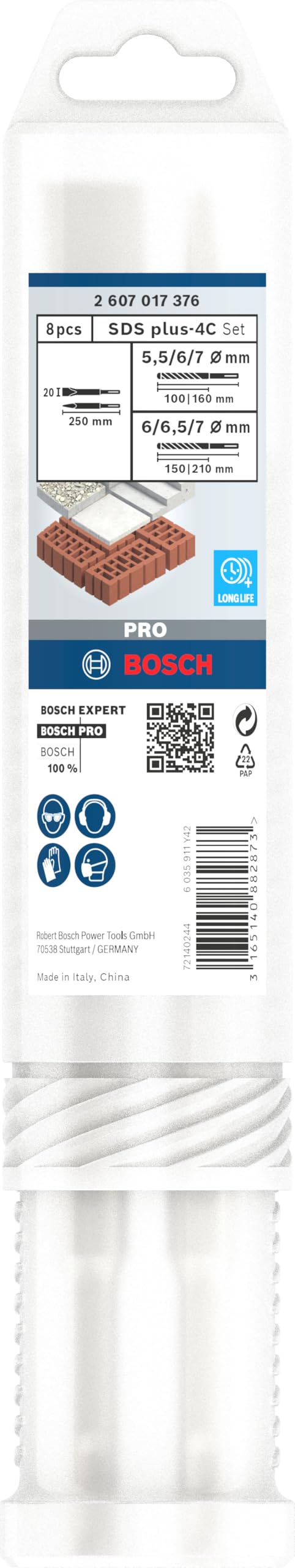 Bosch PRO SDS plus-4C coffret forets burins 8 pièces