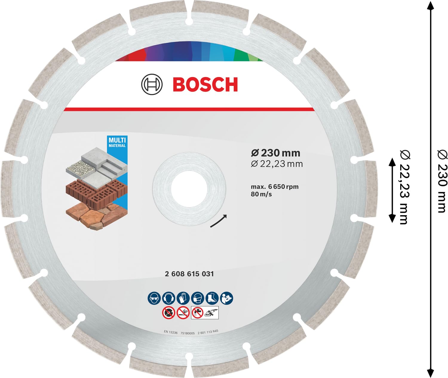 Bosch Multi Material disque diamant 22,23 mm béton brique