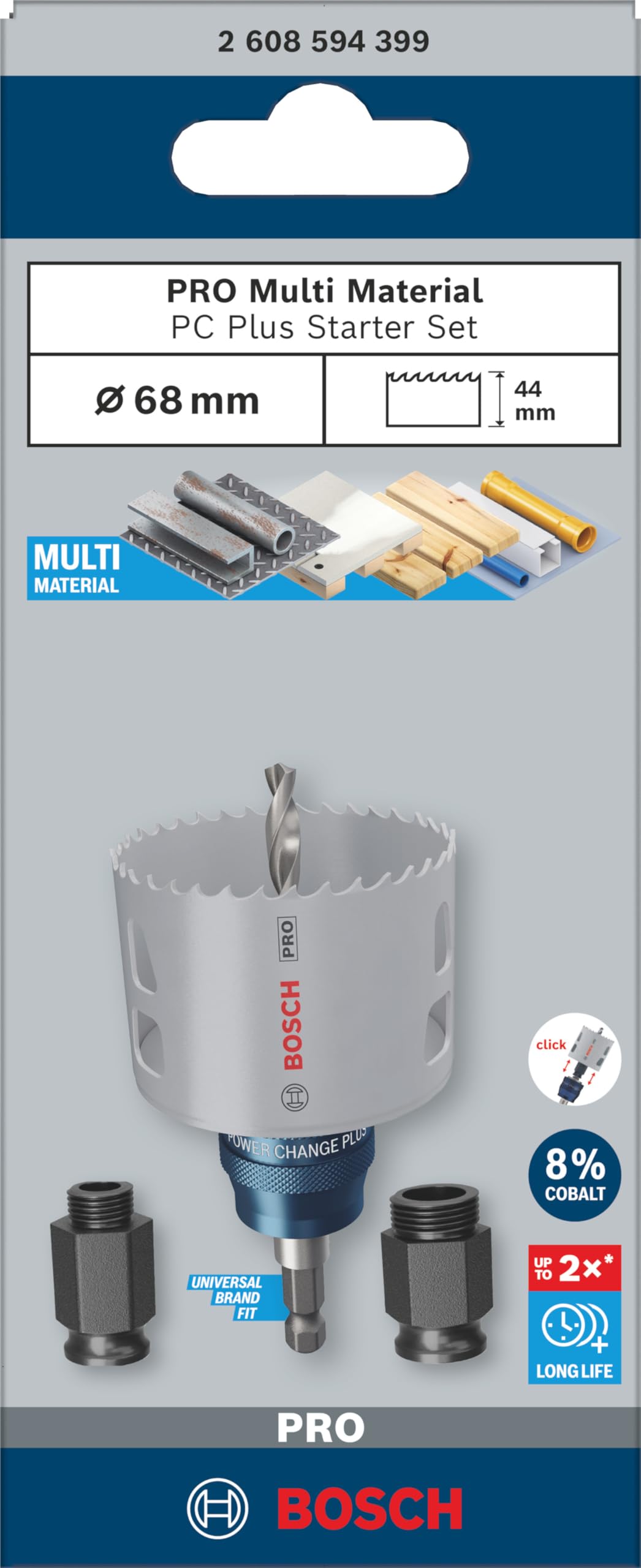 Bosch PRO Multi Material Scie Trépan 68 mm Kit