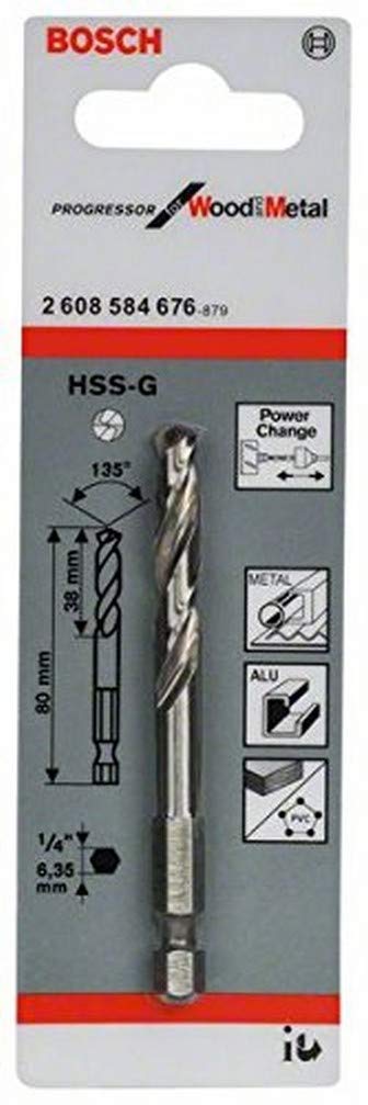 Bosch Foret de centrage HSS-Co 65 acier rapide 80 mm