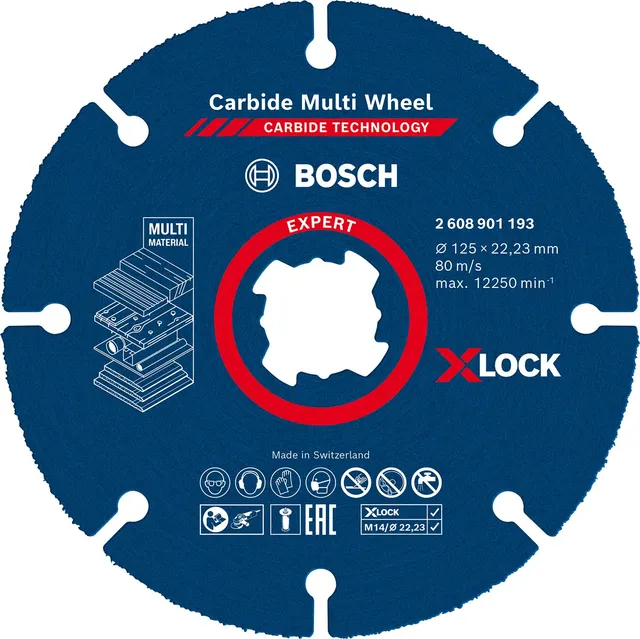 Bosch Expert Carbide Multi Wheel 125 mm disque tronçonner X-LOCK