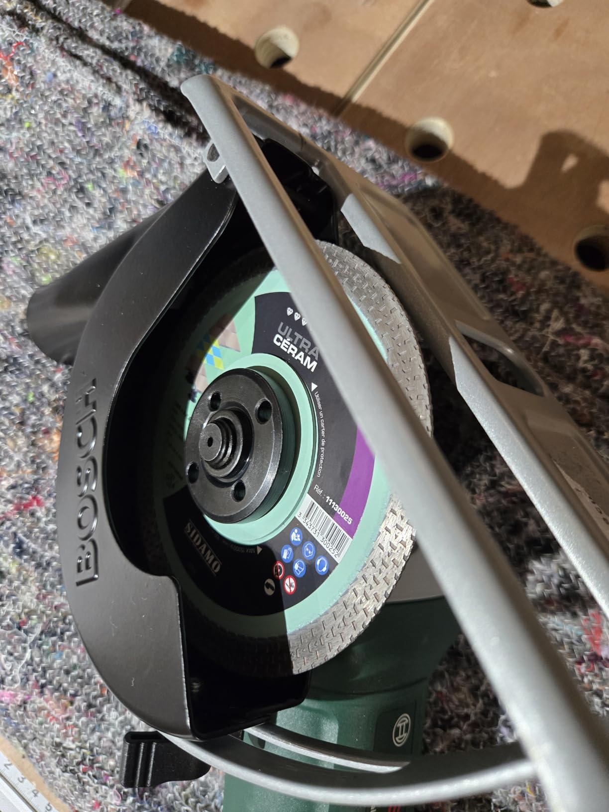 Bosch Glissières guidage raccord aspiration 115 mm meuleuse
