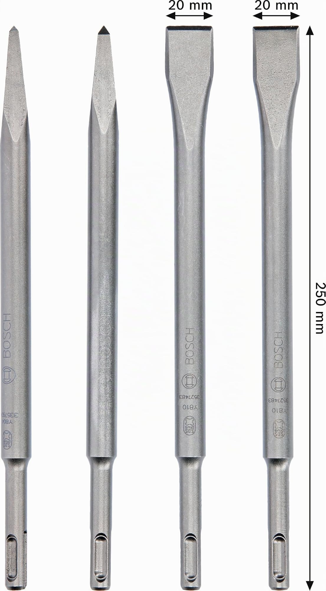 Bosch Coffret Burins PRO SDS Plus-4C 4 Pièces Béton