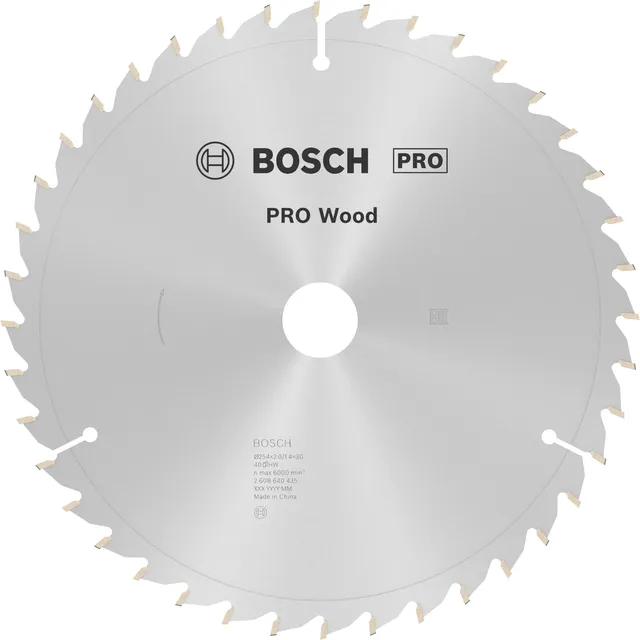 Bosch PRO Wood lame scie circulaire 254 mm bois carbure