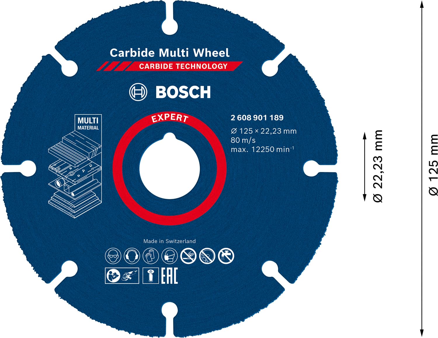Bosch Expert disque carbure MultiWheel 125mm