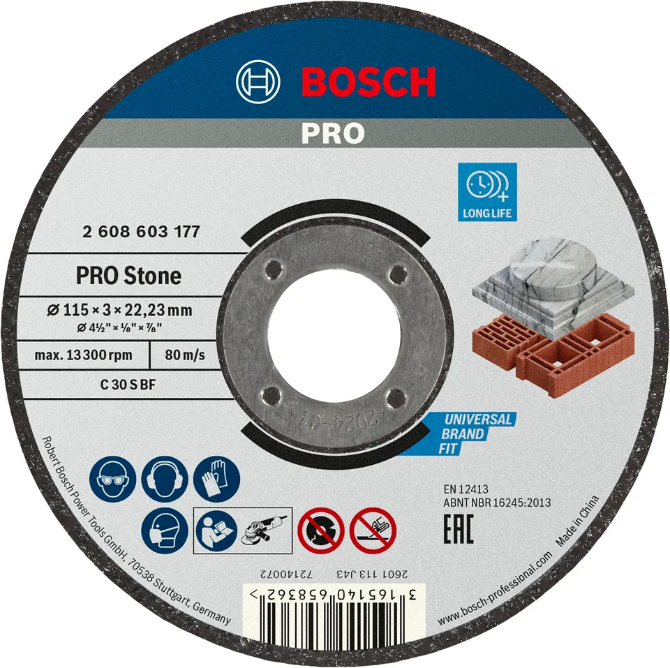 Bosch PRO Stone disque à tronçonner pierre 115 mm