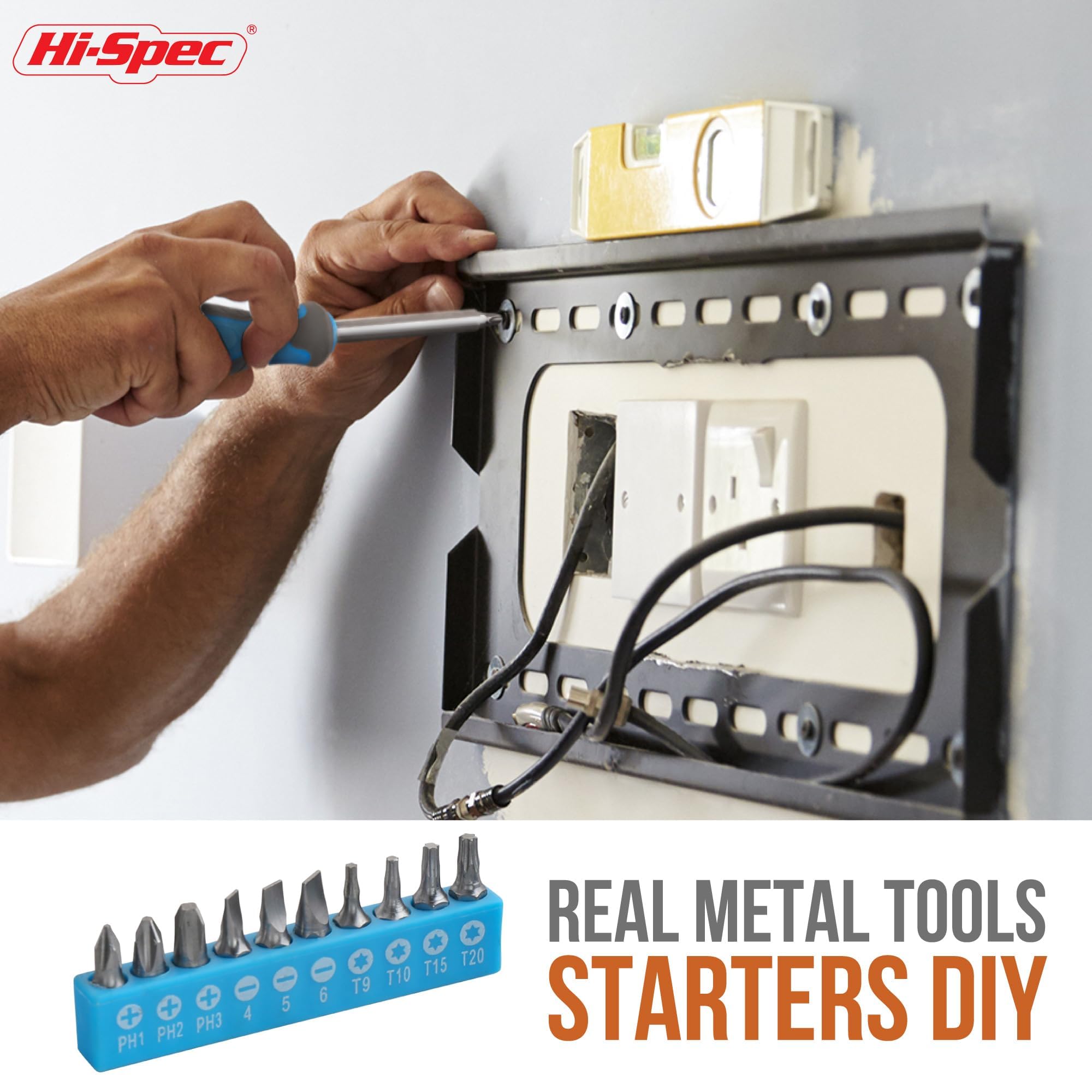 Hi-Spec Kit outils bleu 16 pièces sac maison