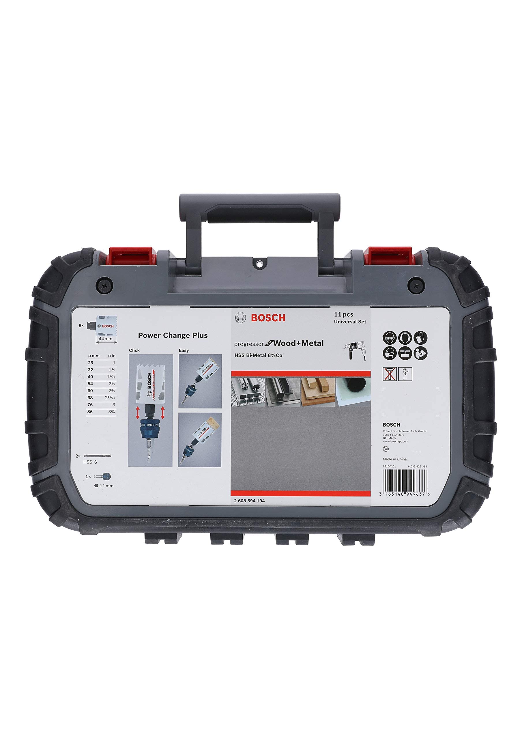 Bosch Progressor coffret scies trépans 25-86 mm 11 pièces bimétal