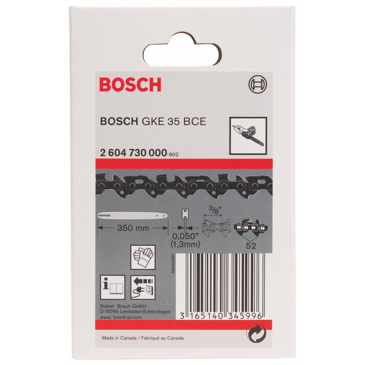 Bosch 2604730001 chaîne tronçonneuse 400mm GKE 40 BCE