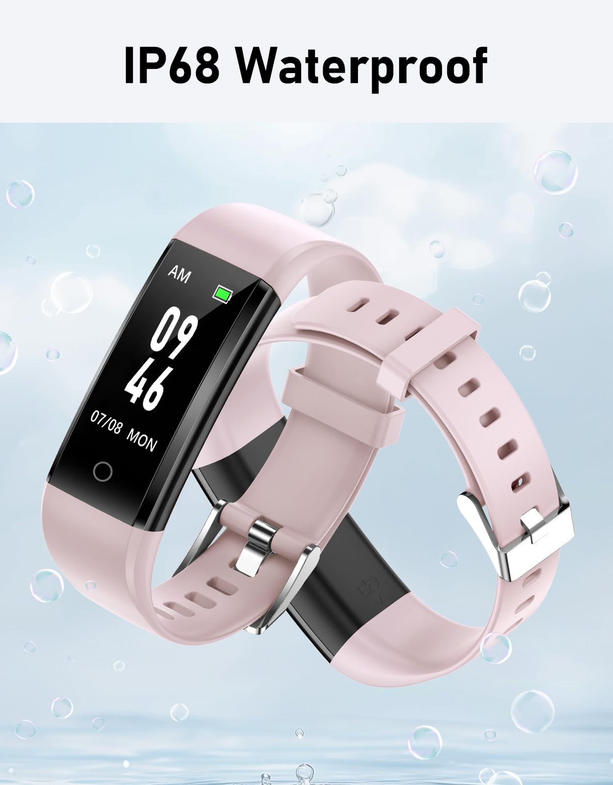 GRV montre podomètre marche rose non connectée sans Bluetooth