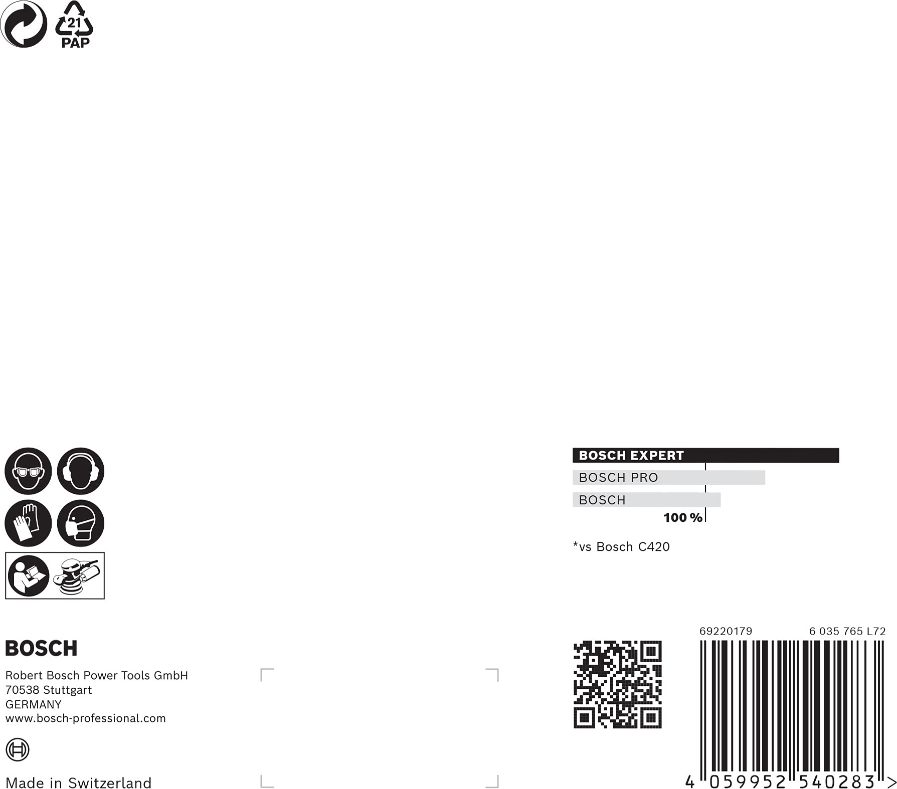 Bosch EXPERT M480 abrasif réticulé Ø150mm grain 100