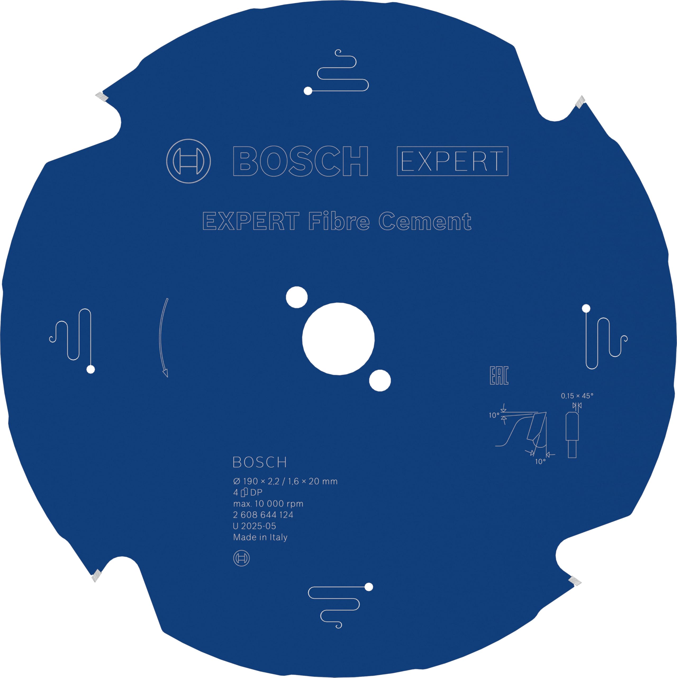 Bosch Lame circulaire EXPERT 190x30 mm fibrociment PCD