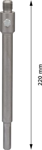 Porte-outil six pans M16 220 mm couronnes trépan