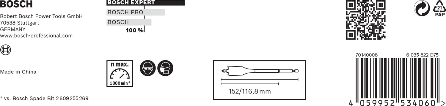 Bosch Expert Self Cut Speed coffret mèche plate 14-24 mm 6 pcs