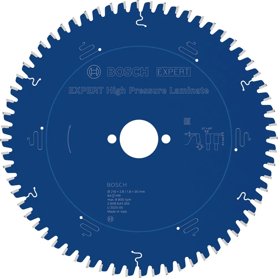 Bosch EXPERT lame scie 216x30 mm 64 dents stratifié
