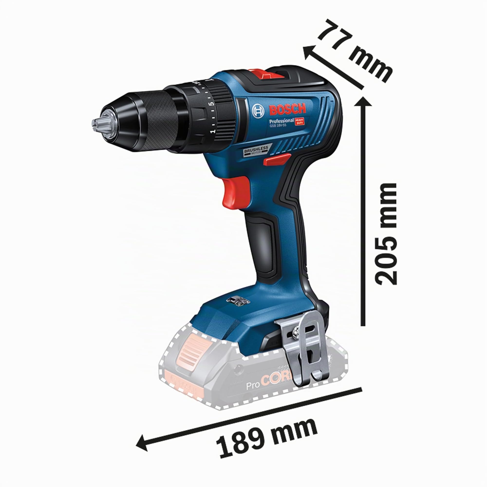 Bosch GSB 18V-55 perceuse-visseuse 18V 55 Nm 2x4,0 Ah