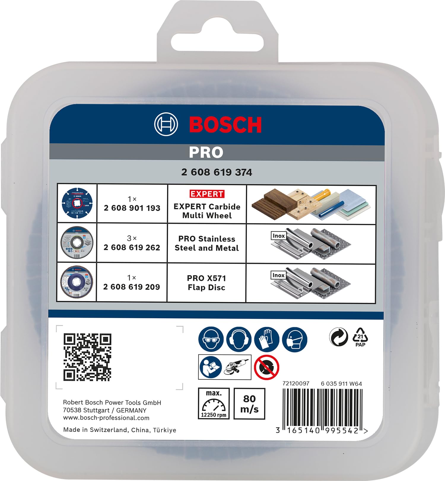 Bosch PRO Cutting Grinding coffret disques X-Lock 125 mm 5x