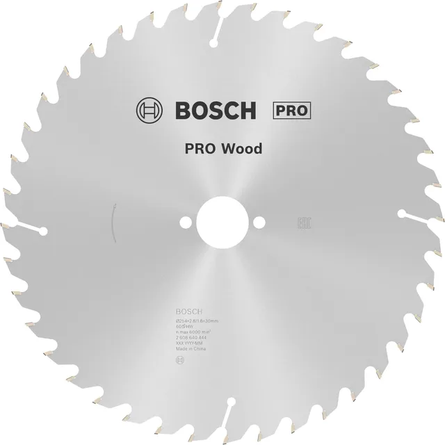 Bosch PRO Wood Lame circulaire 254x30 mm 60 dents bois