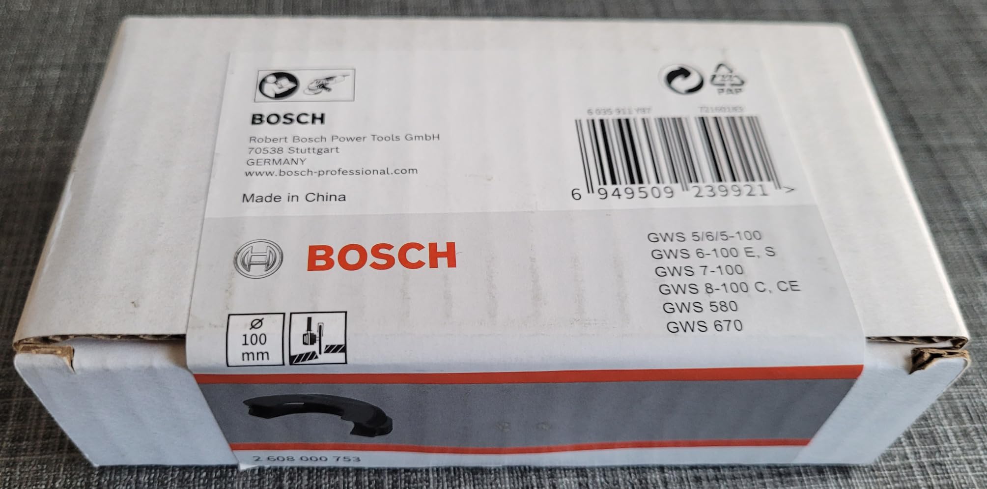 Bosch protection combinée capot coupe 100 mm plastique