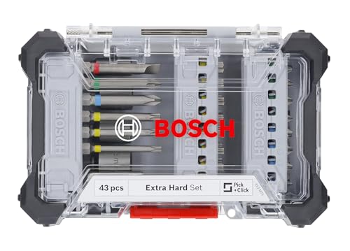 Bosch Extra Hard coffret embouts vissage 43 pièces acier S2