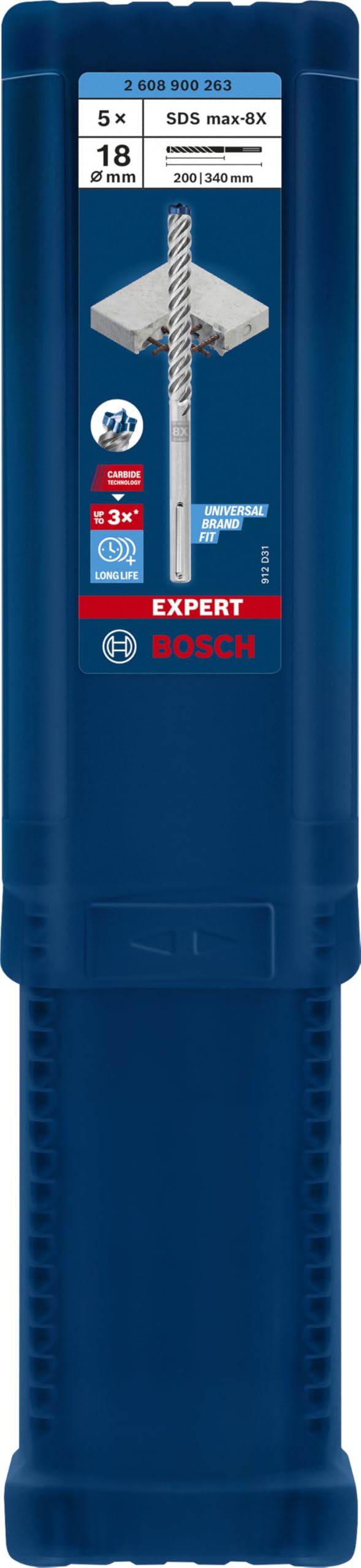 Bosch EXPERT SDS max-8X foret béton 18x340 mm x5 armé
