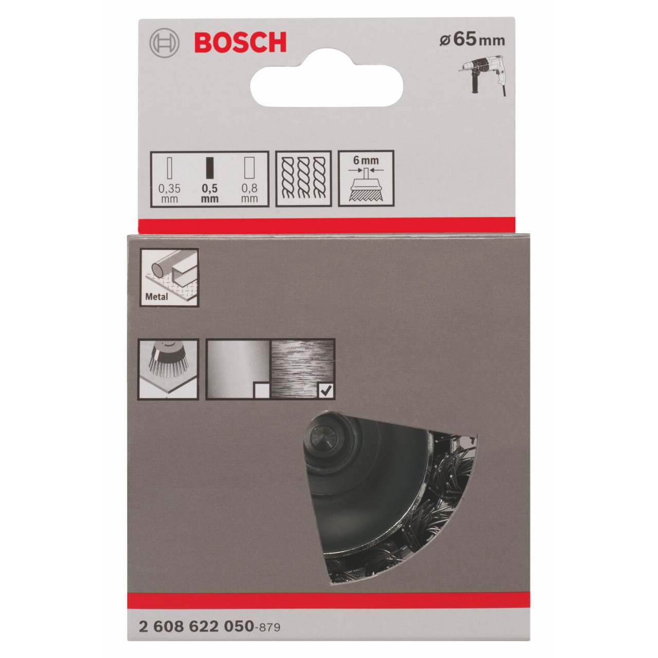Bosch PRO Steel brosse boisseau fils torsadés 65 mm