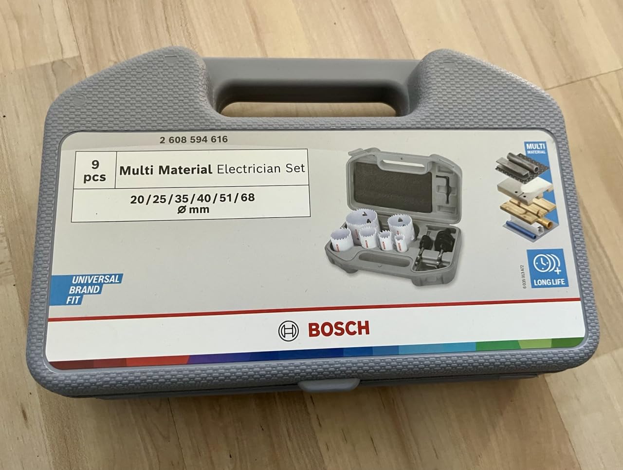 Bosch Multi Material Coffret scies trépans 9 pièces bois métal