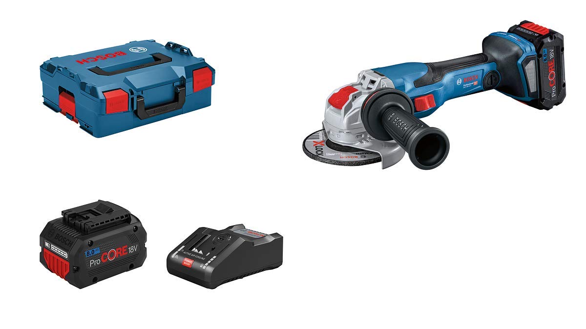 Bosch GWX 18V-15 C Meuleuse 125 mm 2x8Ah L-BOXX