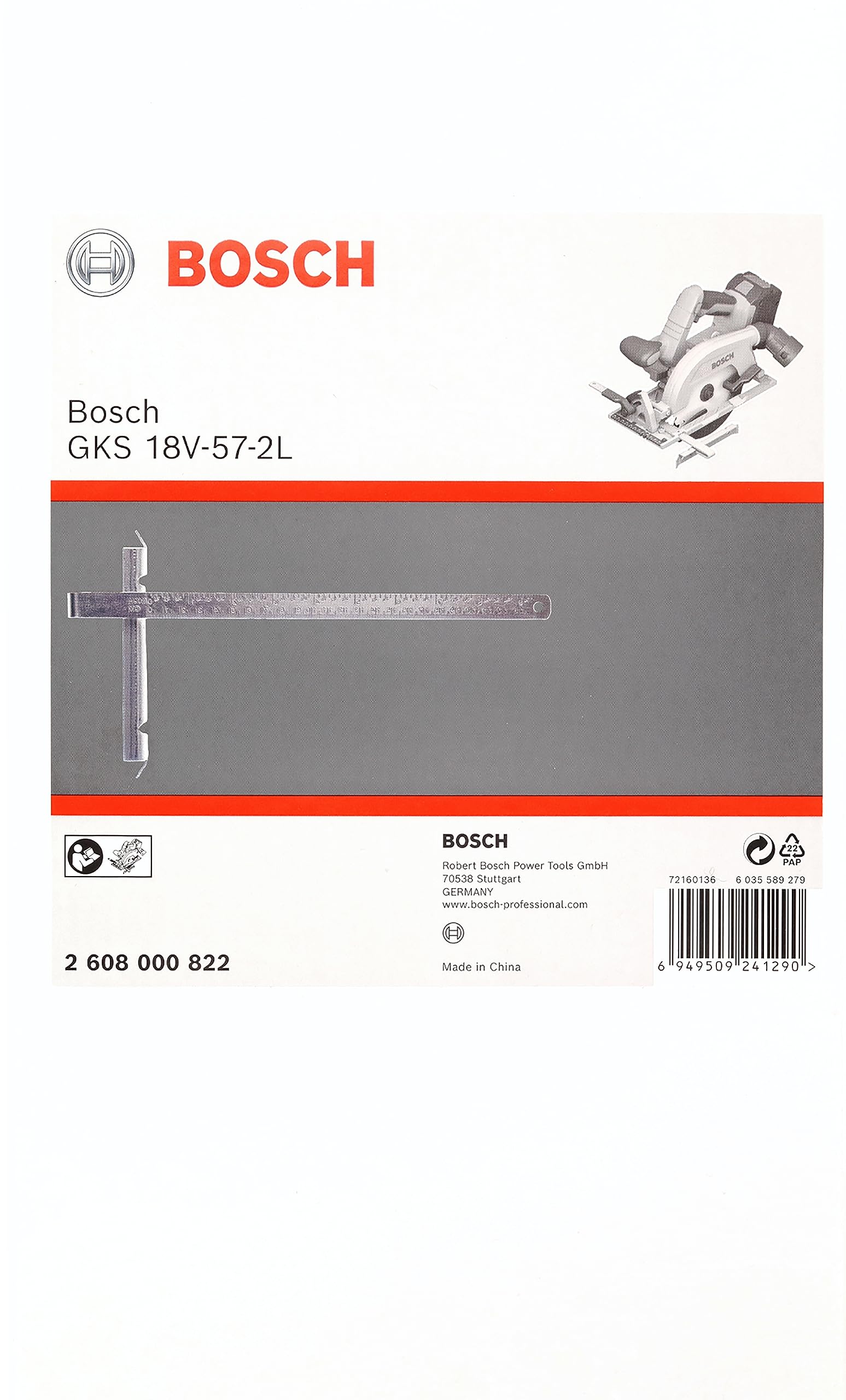 Bosch Guide parallèle GKS 18V-57-2L scie circulaire