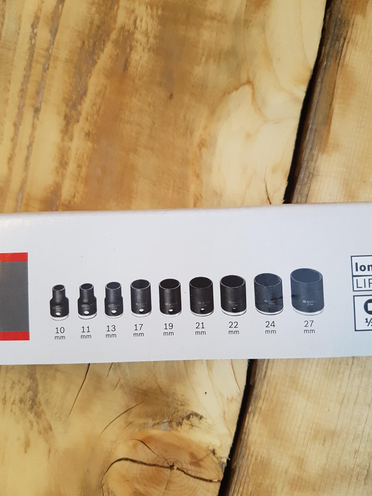 Bosch Set 3 Douilles 85 mm 17/19/21 mm 1/2 Pouce