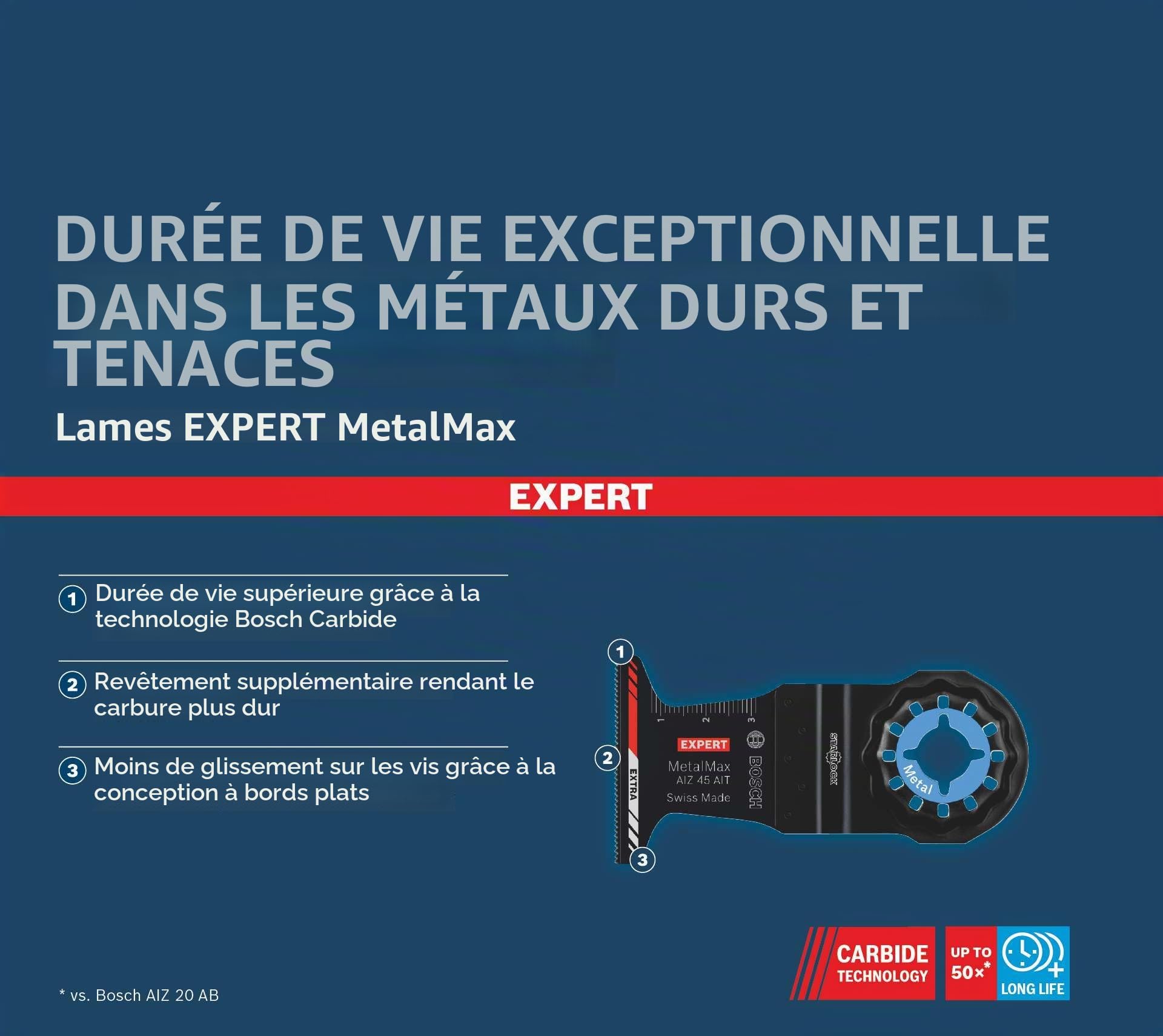 Bosch EXPERT MetalMax AIZ 45 AIT lame multifonction métal 45mm