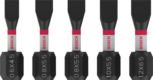 Bosch PRO Impact embout fendu SL 25 mm lot 5 pièces 1/4"
