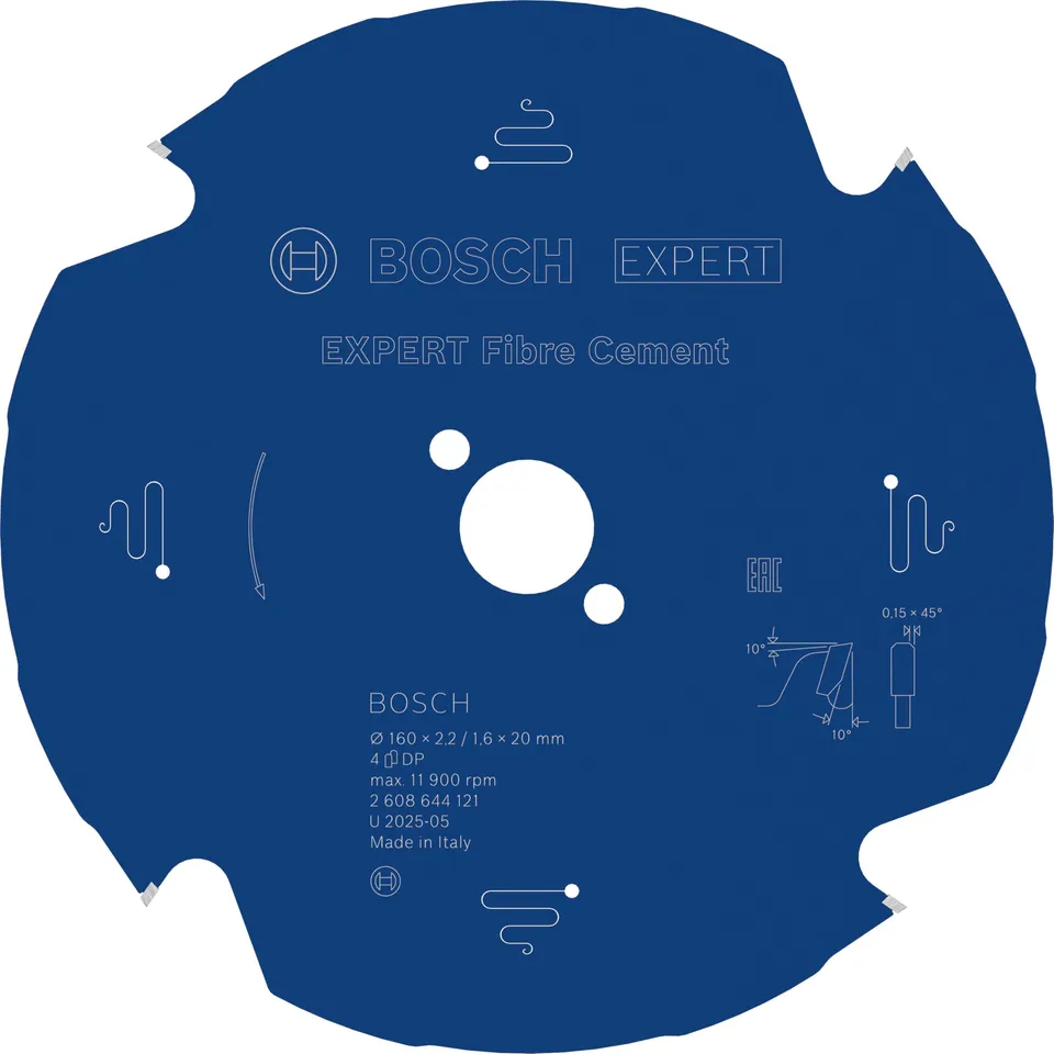 Bosch EXPERT Fibre Cement lame scie circulaire 160 mm PCD