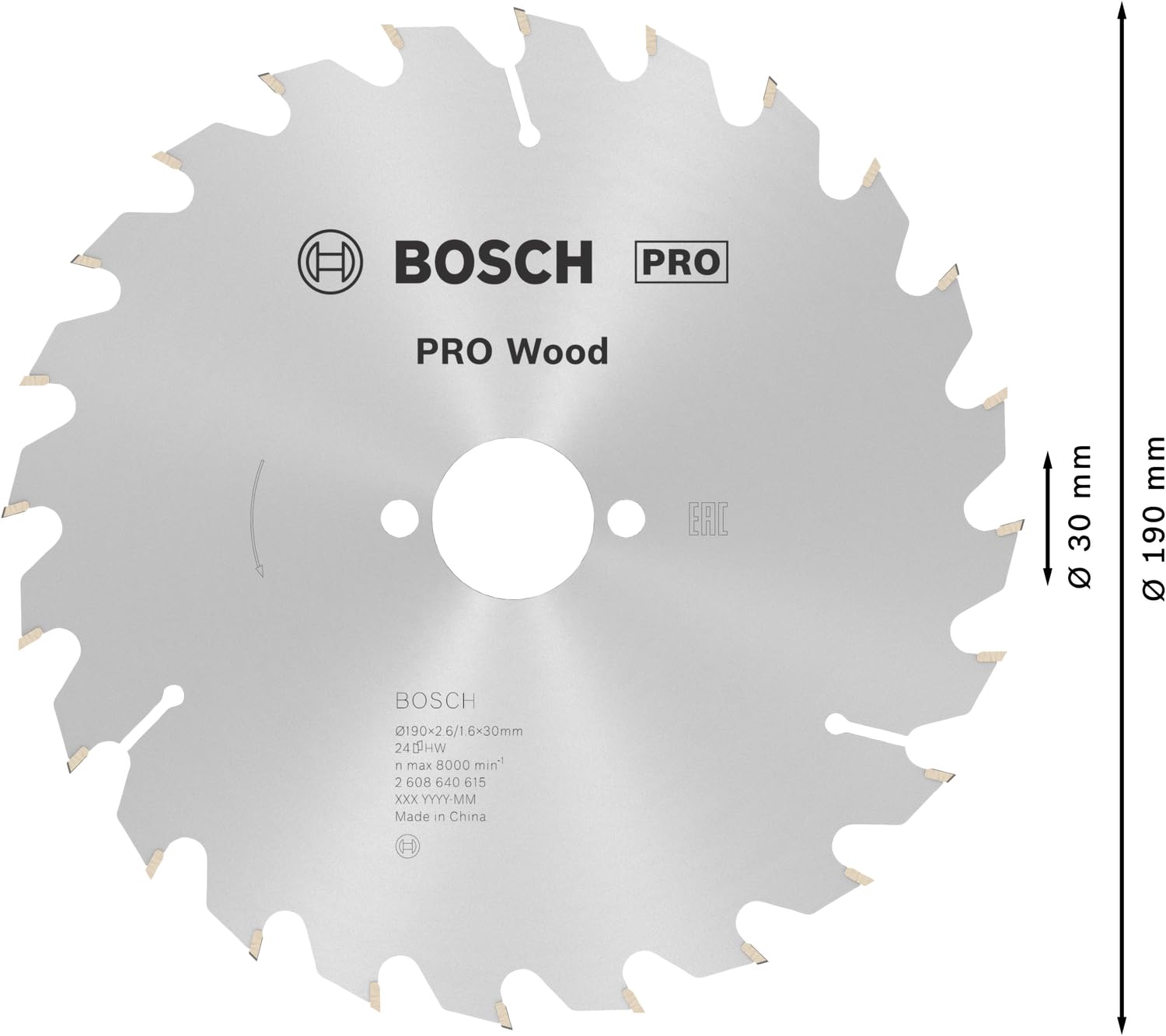 Bosch PRO Wood lame circulaire 190mm 24 dents