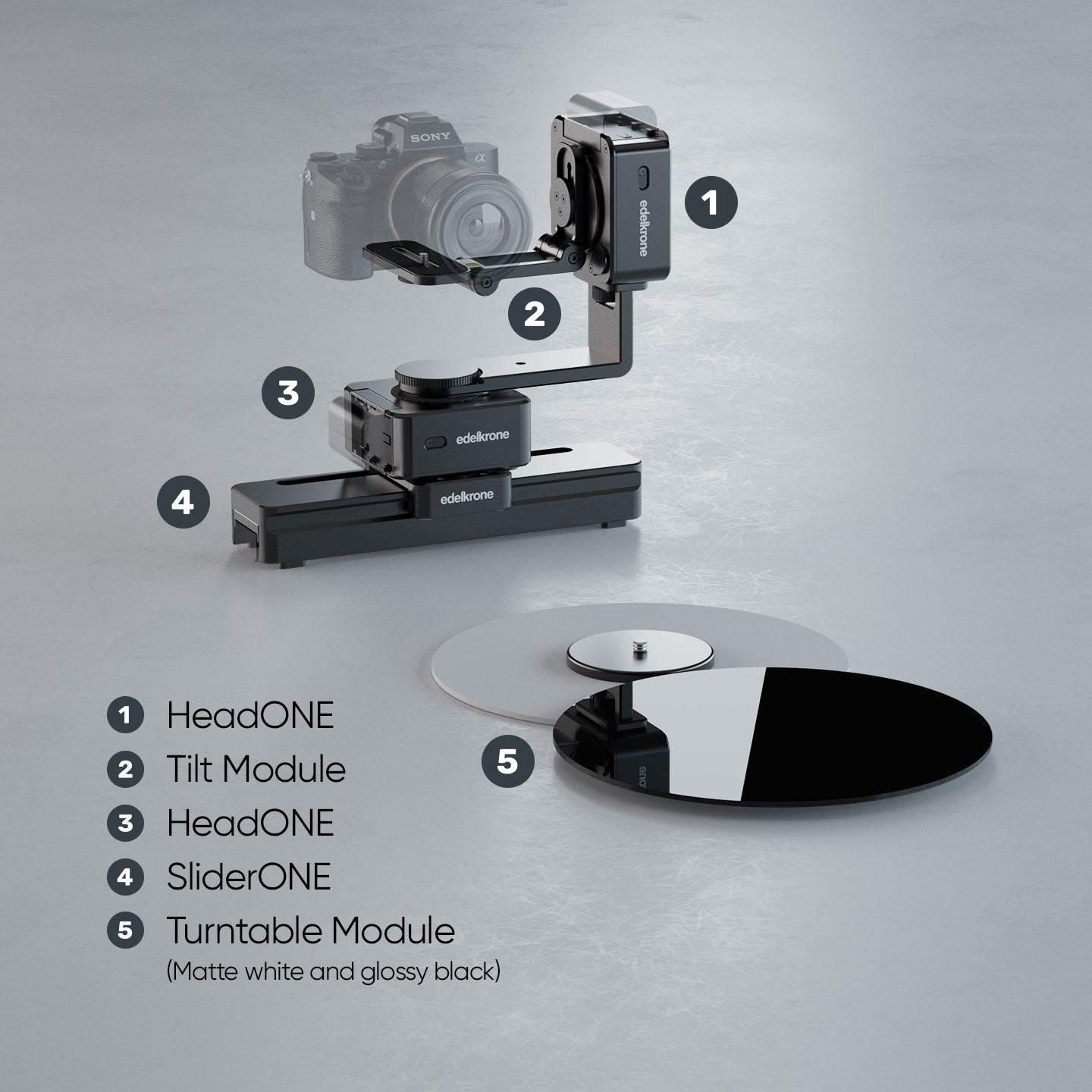 Edelkrone PackShot GO bundle vidéo produit motorisé