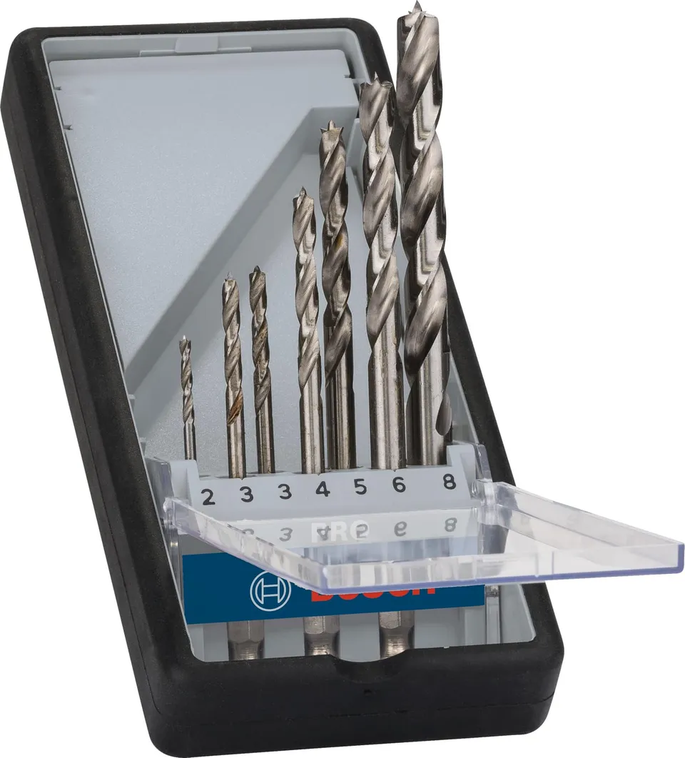 Bosch Pro Wood foret bois coffret 7 pièces queue six pans