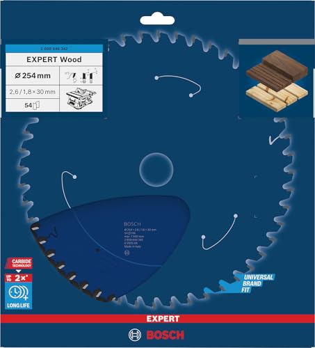 Bosch Expert Wood 254 mm lame scie circulaire 54 dents
